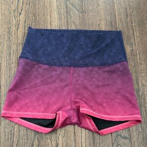 TYR Women's Athletic Shorts in Pink and Blue Gradient